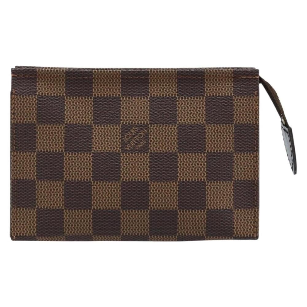 Louis Vuitton Damier Ebene Poche Toilette 15 Pouch Brown